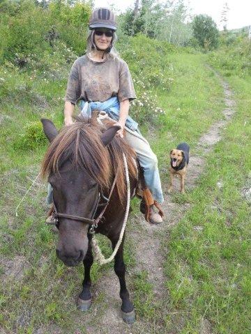 Pandra on the trail for one of the first times